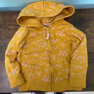 Yellow Flower Toddler Girl Hoodie
